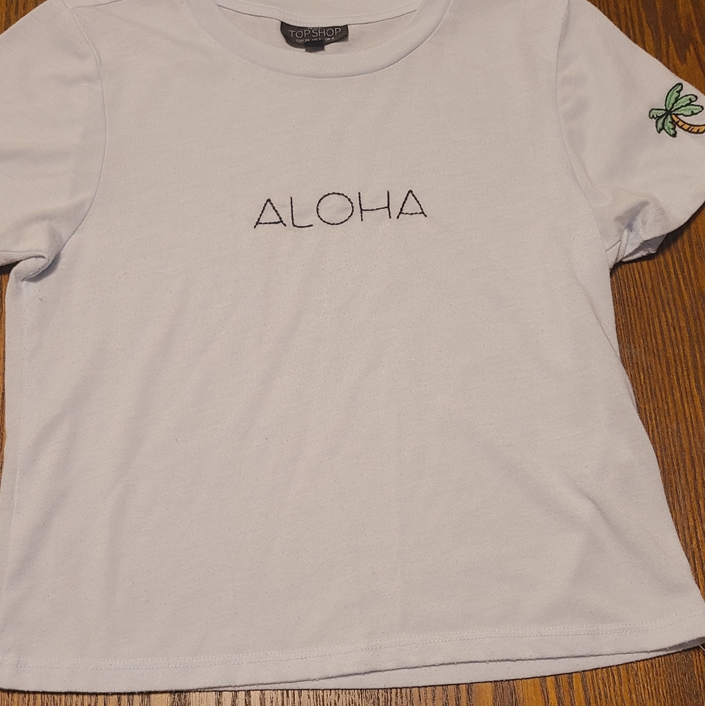 Aloha crop top shirt